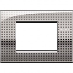 Placa Rectangular 3 Módulos Net LNC4803NE Livinglight Air BTicino