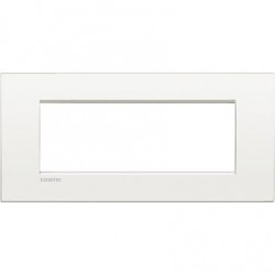 Placa rectangular LNC4807BN 7 Módulos Bticino Livinglight AIR Blanco