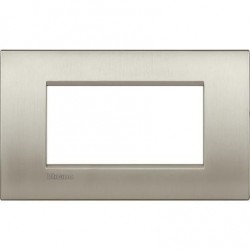 Placa rectangular 4 Módulos Bticino Livinglight Air LNC4804TIS Titanio