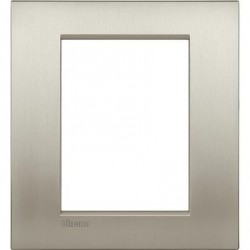 Placa rectangular 3+3 Módulos Titanio LNC4826TIS Bticino Livinglight AIR