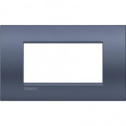 Placa rectangular 4 Módulos Bticino Livinglight Air LNC4804BM Blue moon