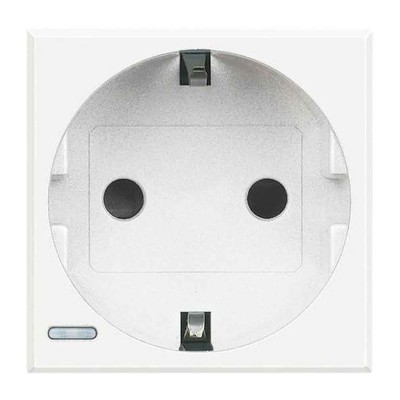 Enchufe Tipo Schuko 2 Polos + Toma Tierra 16A. Ancho H_4141 Axolute