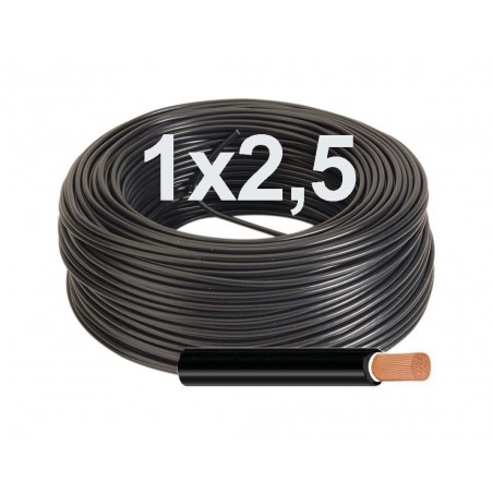 Manguera eléctrica Unipolar Flexible 1x2,5 RV-K Color Negro