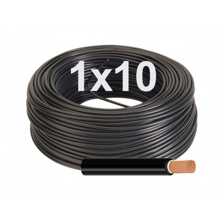 Manguera eléctrica Unipolar Flexible 1x10 RV-K Color Negro