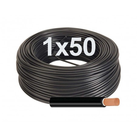 Manguera negra flexible Unipolar 1x50 mm RV-K 1000V.