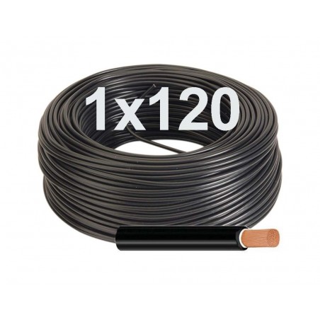 Manguera negra flexible Unipolar 1x120 mm RV-K 1000V.