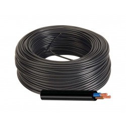 Manguera Eléctrica Negra Cable Flexible 2x10 RV-K 1Kv