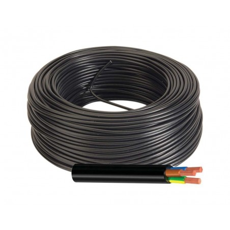 Manguera Eléctrica Negra Cable Flexible 3x2,5 RV-K 1Kv