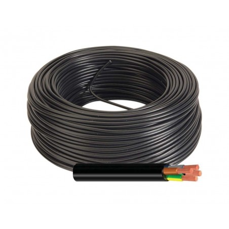 Manguera Eléctrica Negra Cable Flexible 4x6 RV-K 1Kv.