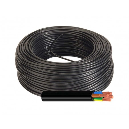 Manguera Eléctrica Cable Flexible Color Negro 5x10 RV-K 1000V