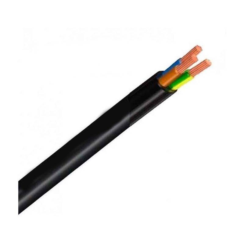 Caucho Duro Flex Cable 6MM Negro Tri-flex por Metro 3 Quemadores de cocina de núcleo HO7RNF 