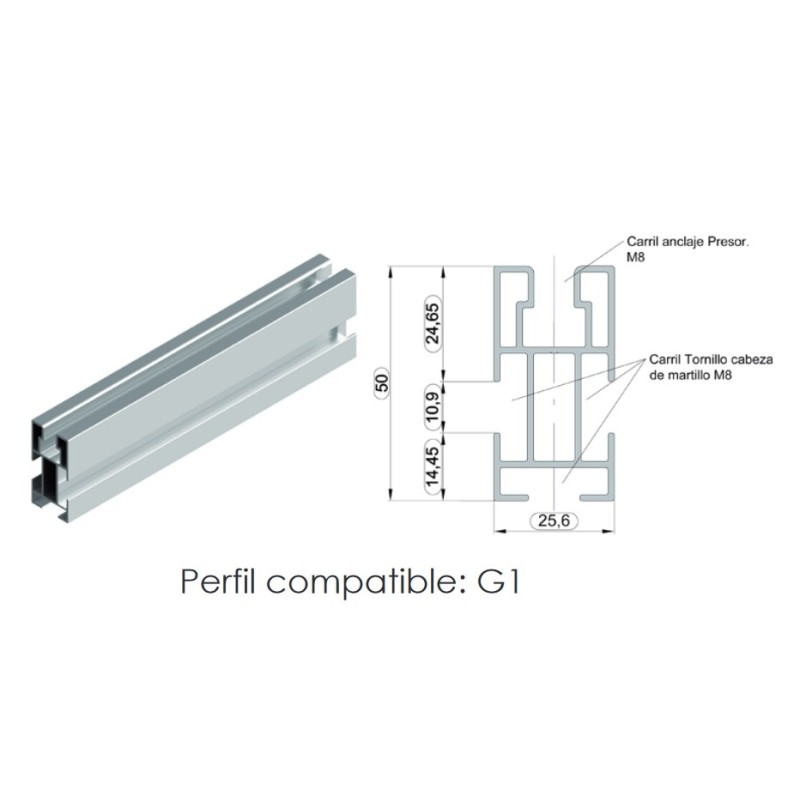 Soporte inclinado para cubierta metálica 15º/30º - vertical - modulos 1650x1000 mm