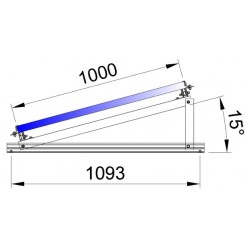 Soporte inclinado para cubierta metálica 15º/30º - horizontal