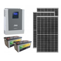 Kit solar aislada - 2400W - Demanda: 1500Wh/día