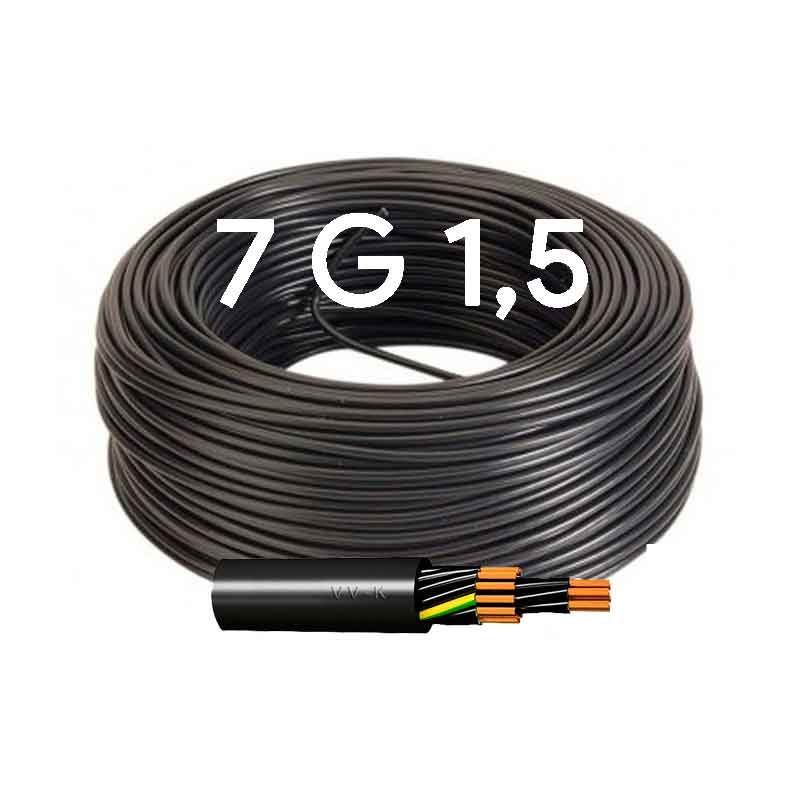 50 m ring 3 x 1,5 mm²-noir Modèle h05 vV-f 3G1,5 mm² 50 m 
