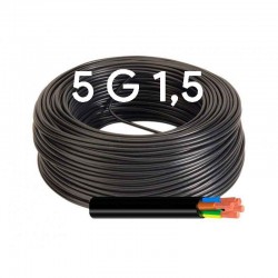 Manguera Eléctrica Negra Cable Flexible 5x1,5 RV-K 1000V