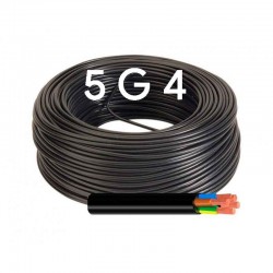 Manguera Eléctrica Negra Cable Flexible 5x4 RV-K 1000V