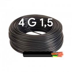 Manguera Eléctrica Negra Cable Flexible 4x1,5 RV-K 1000V
