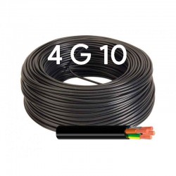 Manguera Eléctrica Cable Flexible Color Negro 4x10 RV-K 1000V