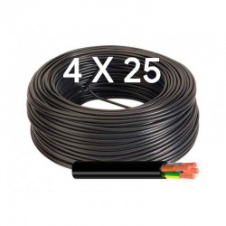 Manguera Eléctrica Flexible Color Negro 4x25 RV-K 1000V