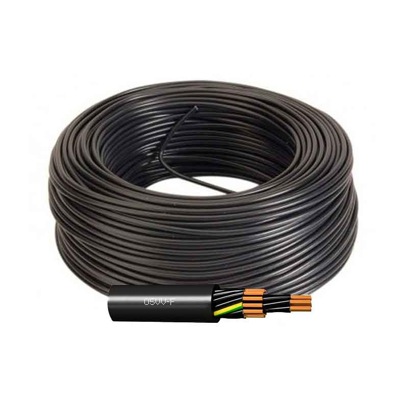 Manguera eléctrica PVC 3x1,5mm negra RV-K3G1,5, ADAJUSA