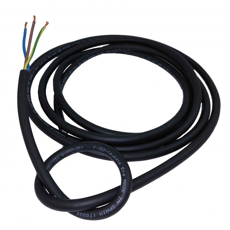 H07rn-f/3g2.5mm cable manguera electrica 3 hilos x 2.5mm color negro (cobre)