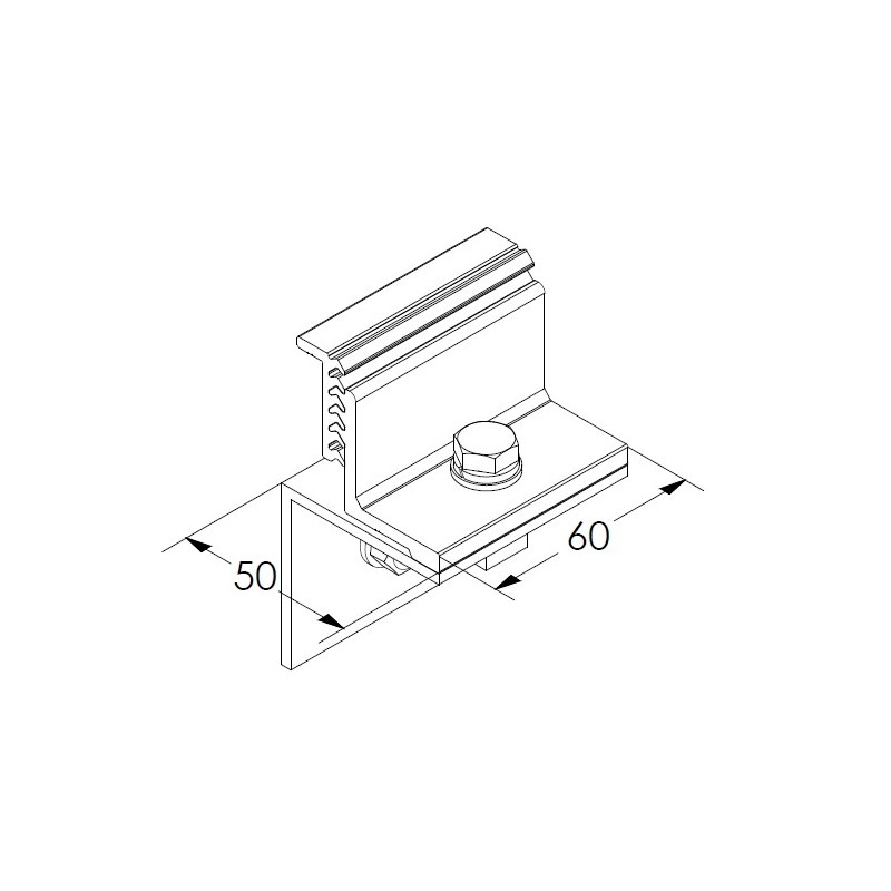 Presor lateral S12 para fijar paneles en horizontal - Bricoelige