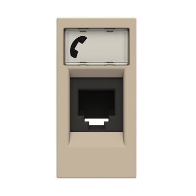 Toma de Teléfono RJ12 6 Contactos N2117.6 Módulo estrecho Niessen Zenit