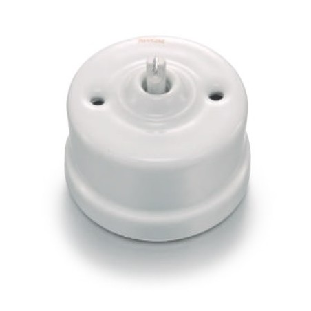 Interruptor 10AX - 250V Fontini Garby 30-306-17-1 Porcelana blanca