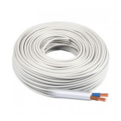 Manguera Eléctrica Blanca 2x1,5 Cable Flexible H05VV-F 500V