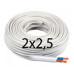 Manguera Eléctrica Blanca 2x1,5 Cable Flexible H05VV-F 500V