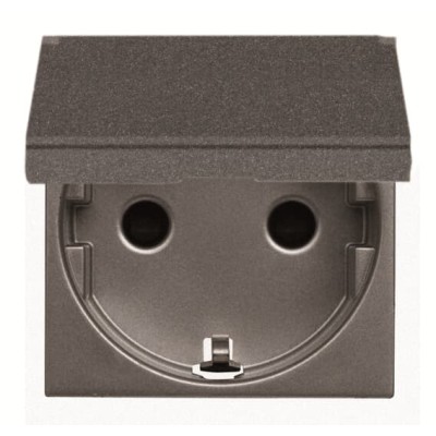 Enchufe Schuko TT Lateral con Tapa N2288.1 Niessen Zenit