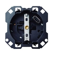 Base de Enchufe Schuko con Cargador Simon 100 10001432-039