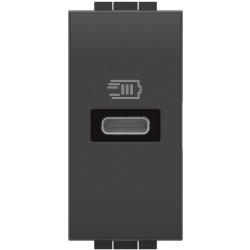 Cargador USB Tipo C Antracita L4192C BTicino Livinglight