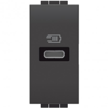 Cargador USB Tipo C Antracita L4192C BTicino Livinglight