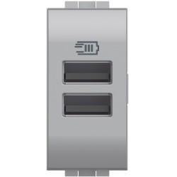 Cargador USB Doble NT4191AA Bticino Livinglight Tech 1 Módulo