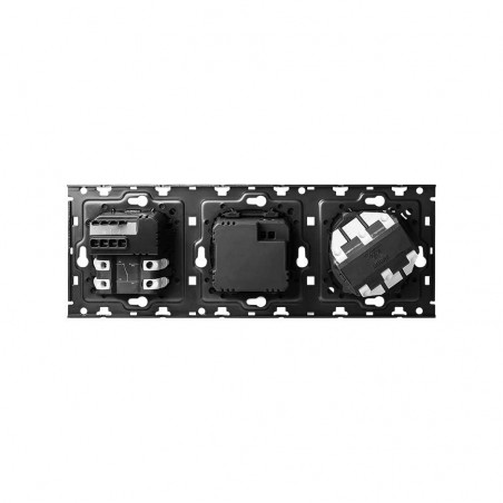 Kit Back 1 Enchufe + 2 USB + Interruptor persianas + Conmutador Simon 100 10010306-039