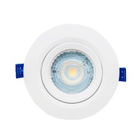 Mini Downlight Led 7W 5700K luz fria Orientable Blanco
