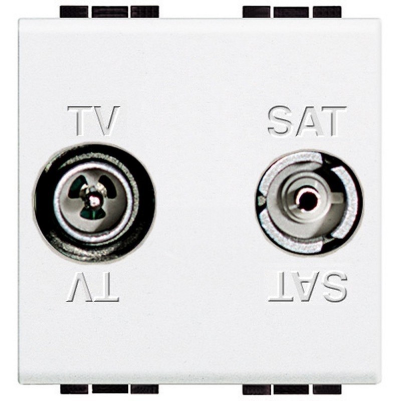 Toma TV/R-SAT Intermedia N4217M2P14N Bticino Livinglight Blanco 2 Módulos