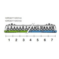 Regletas 7 Pasos ABB Soportes Mistral 1SPE007715F0743