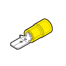 Terminal Faston Macho amarillo preaislado cable 4-6mm Cembre