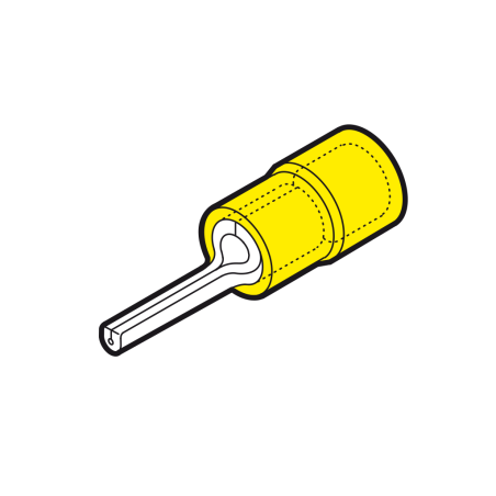 Terminal punta D12 amarillo para cable 4-6mm Cembre