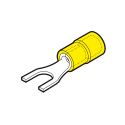 Terminal horquilla amarillo D5 para cable 4-6mm Cembre
