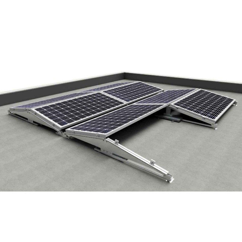 Soporte Inclinado para Cubierta Plana 26H 10º/15º - Horizontal - Sunfer