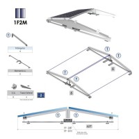 Soporte Inclinado 26H para Cubierta Plana 10º/15º - Horizontal - Sunfer