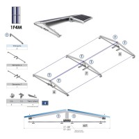 Soporte Inclinado 26H para Cubierta Plana 10º/15º - Horizontal - Sunfer