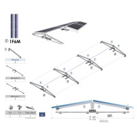 Soporte Inclinado 26H para Cubierta Plana 10º/15º - Horizontal - Sunfer