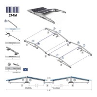Soporte Inclinado 26H para Cubierta Plana 10º/15º - Horizontal - Sunfer