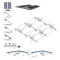 Soporte Inclinado 26H para Cubierta Plana 10º/15º - Horizontal - Sunfer