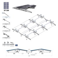 Soporte Inclinado 26H para Cubierta Plana 10º/15º - Horizontal - Sunfer